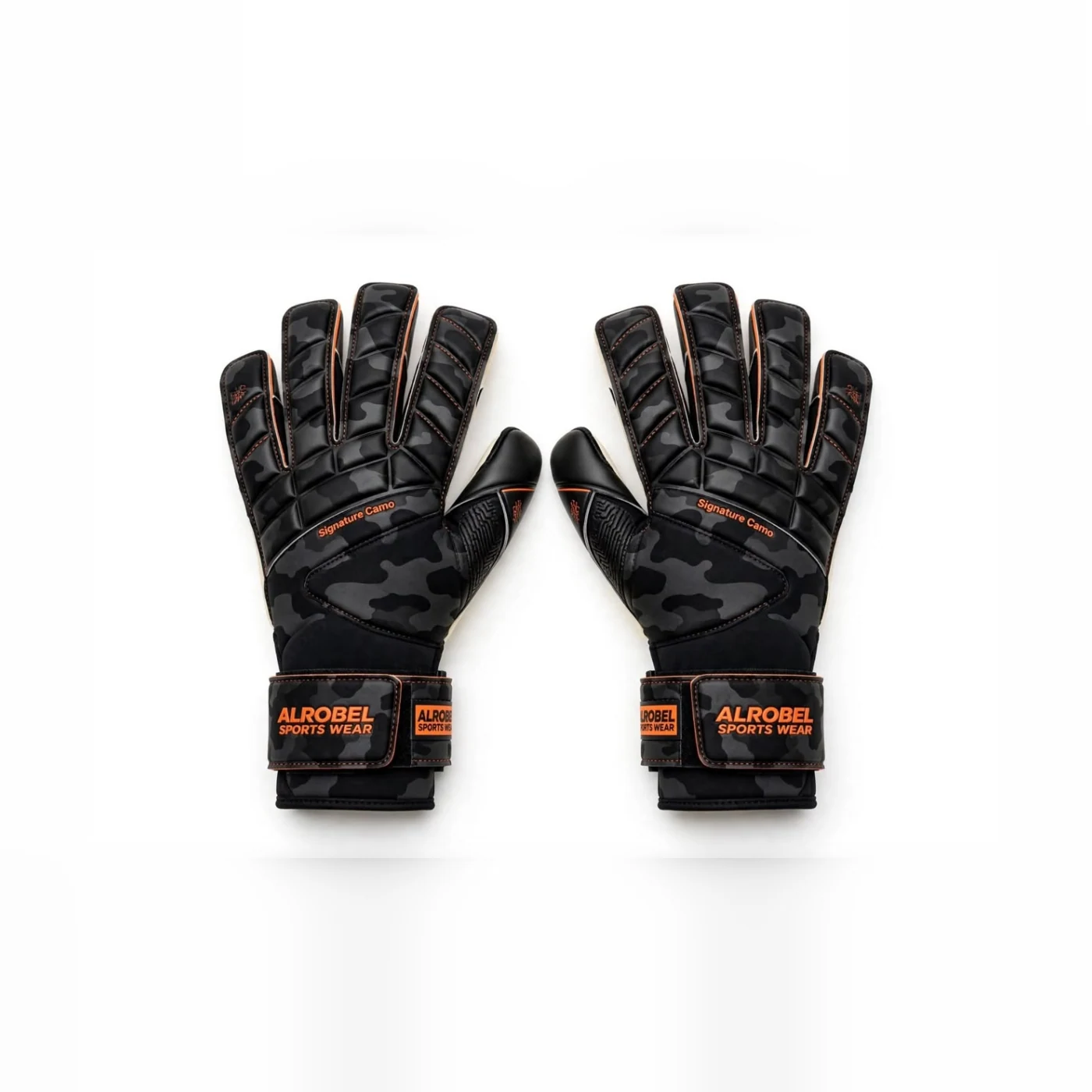 Black camo goalkeeper gloves — Alrobel Sportswear