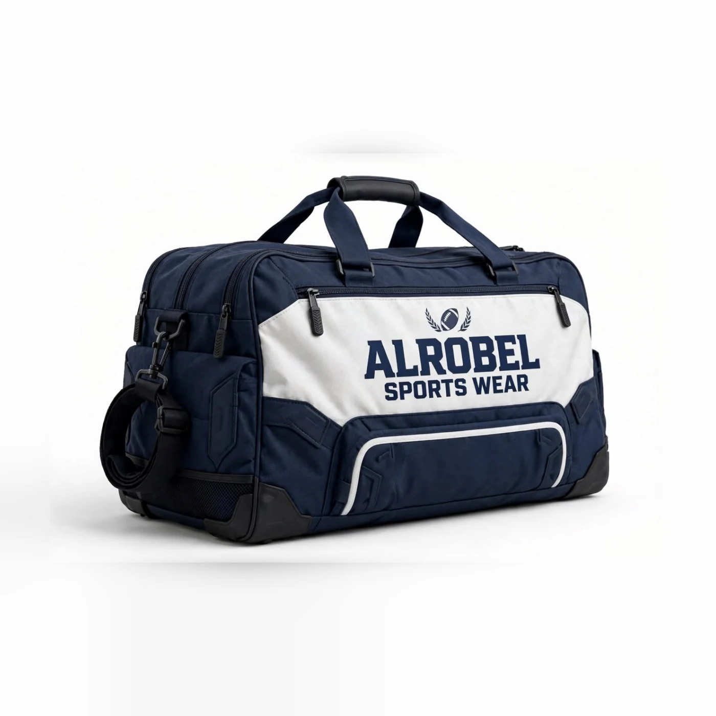 Navy and white team kit bag — Alrobel Sportswear