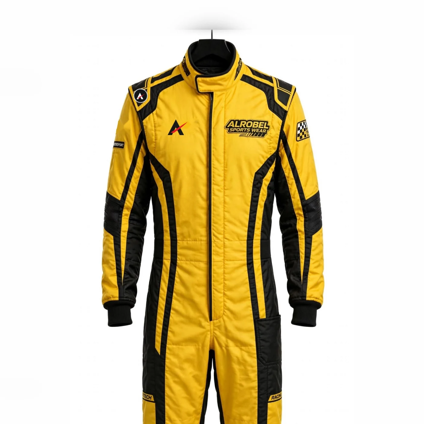 Yellow and black kart racing suit — Alrobel Sportswear
