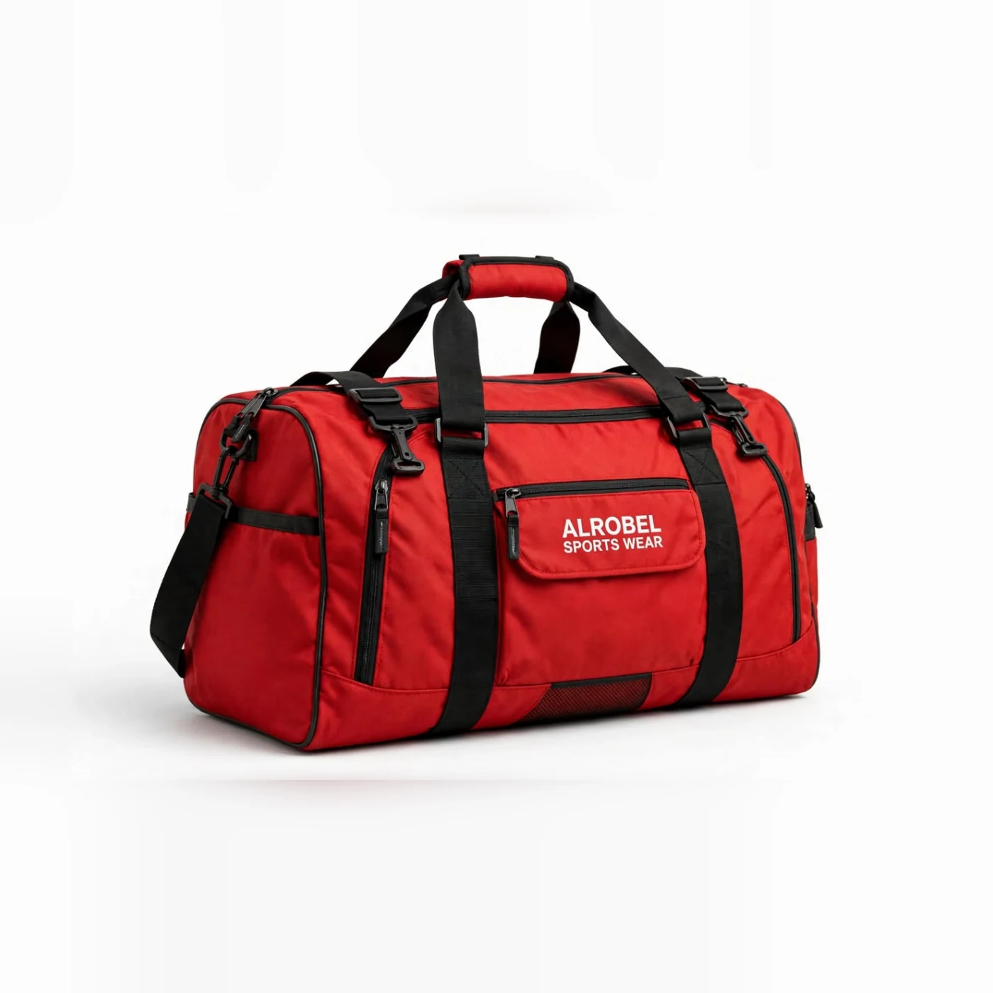 Red sports duffel bag — Alrobel Sportswear