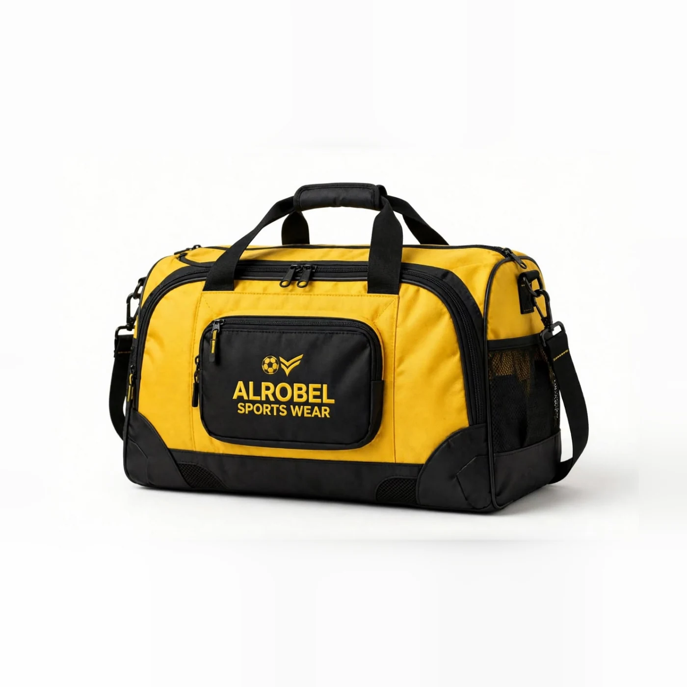 Yellow and black sports duffel bag — Alrobel Sportswear