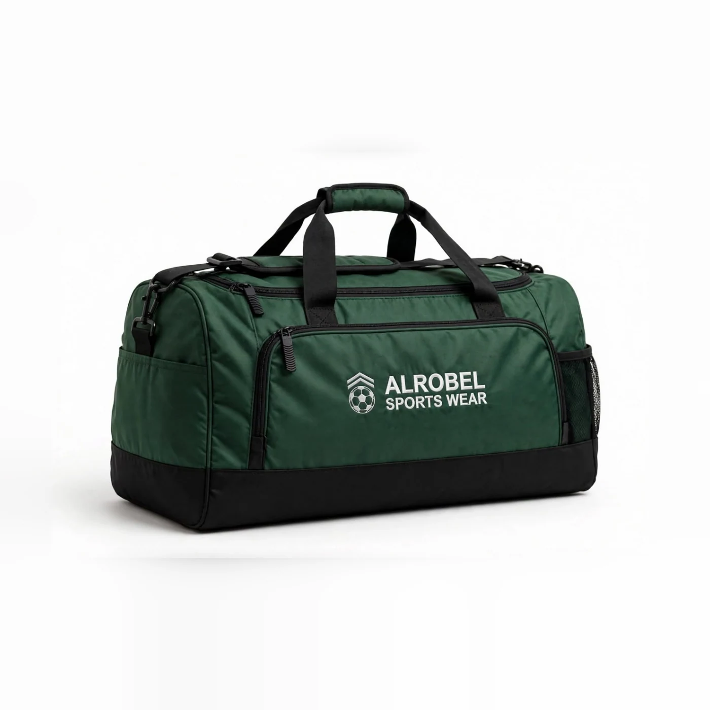 Green and black sports duffel bag — Alrobel Sportswear
