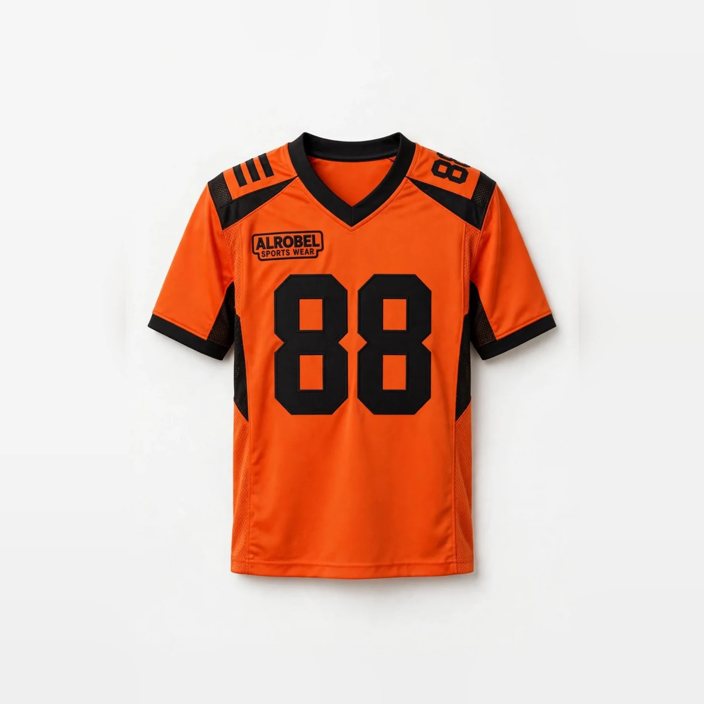 Orange American football jersey, number 88 — Alrobel Sportswear